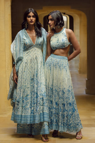 Aluma Mul Anarkali Set - Powder Blue, Powder Blue, image 3